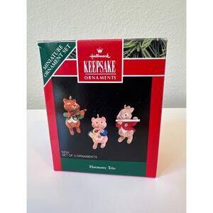 Hallmark Keepsake Ornament Harmony Trio set of 3 Miniature 1992